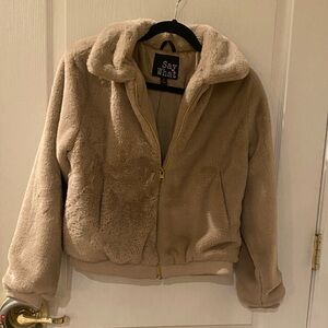Say What? Beige Teddy Jacket
